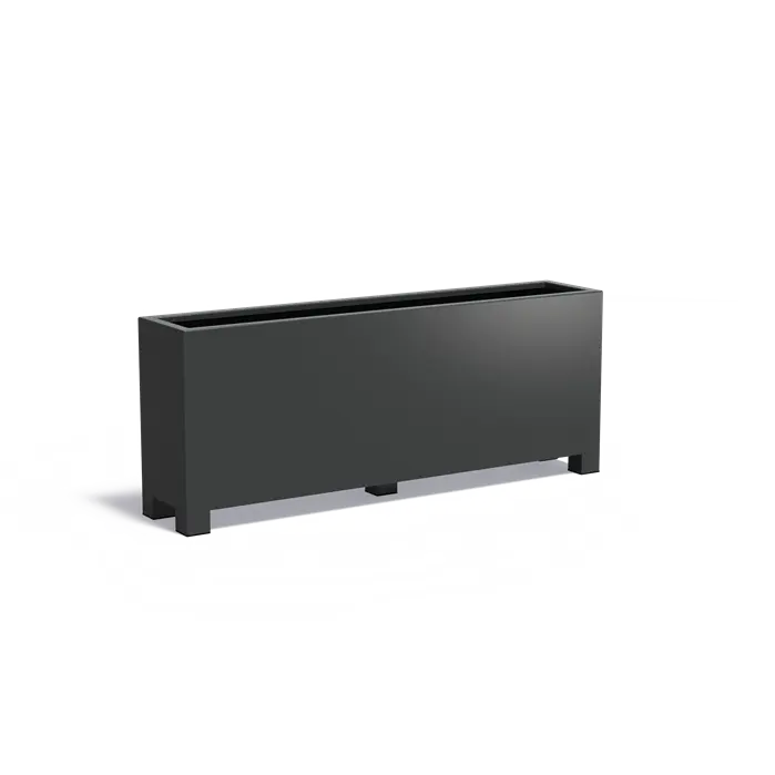 Aluminium plantenbak met poten AFP24