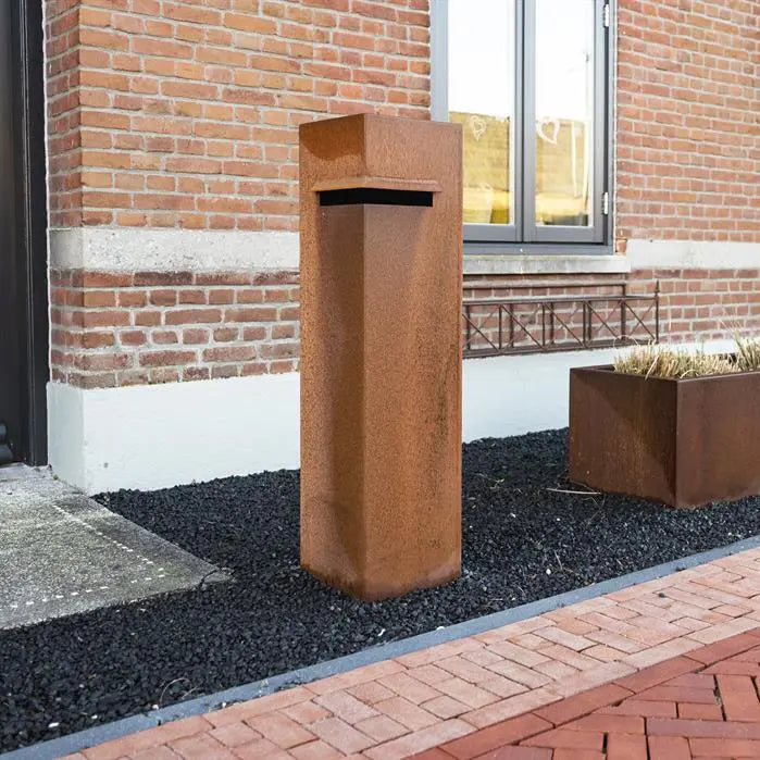 Cortenstaal brievenbus Ivar 