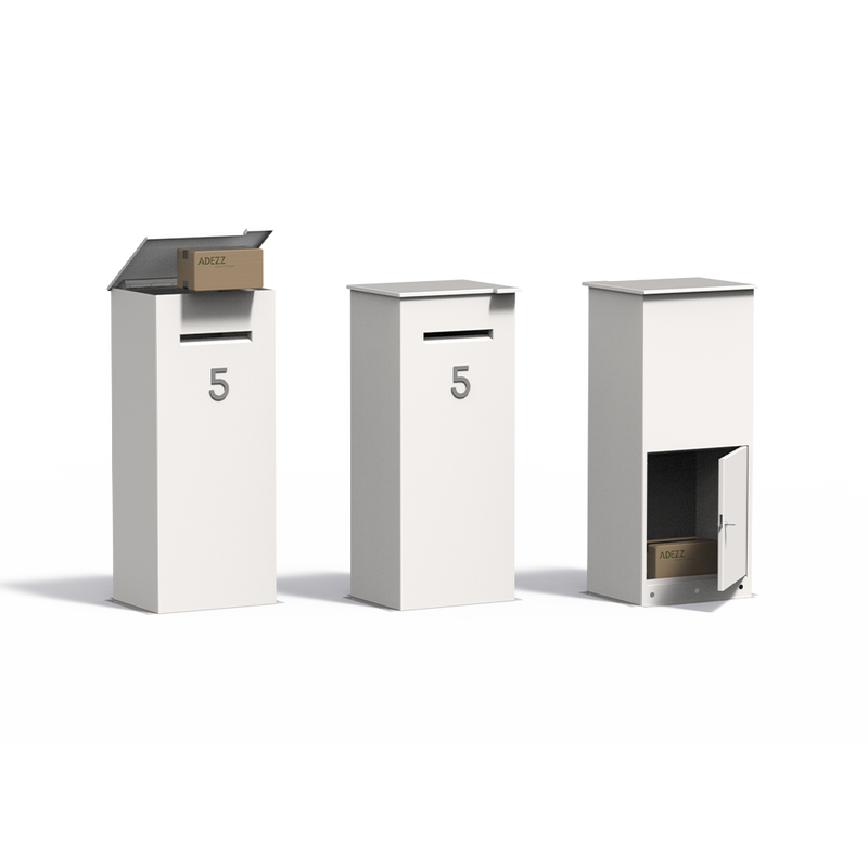 Aluminium pakketbrievenbus CASE 51 x 45 x 120 cm