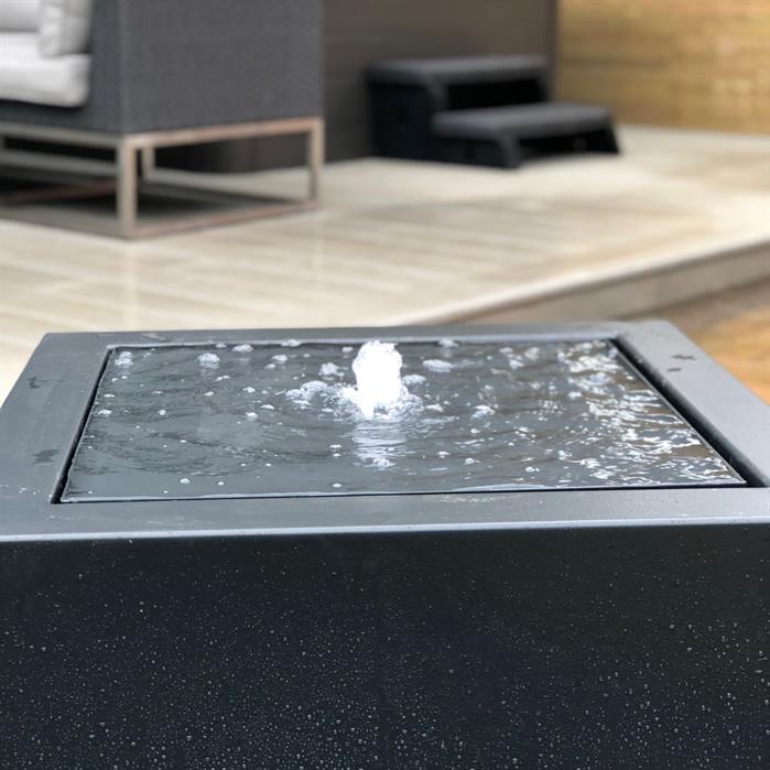 Aluminium watertafel 200 x 80 x 40 cm, incl. LED & pomp