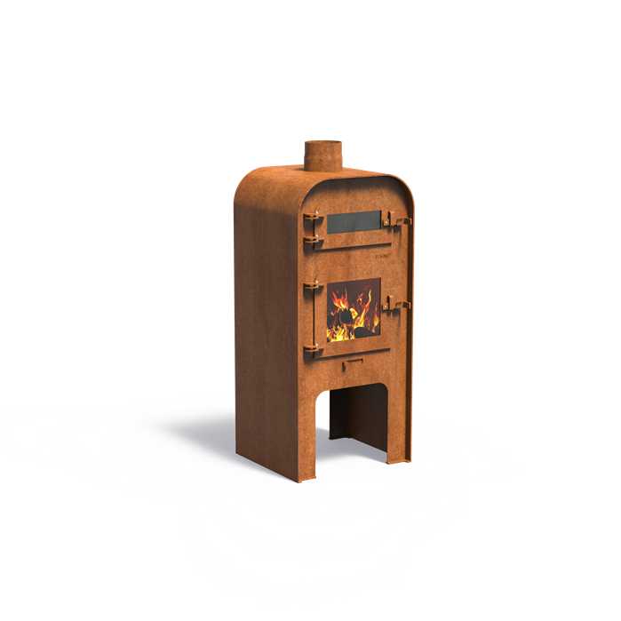 GAP Gartenkamin mit Pizzaofen 55 × 49 × 120 cm | 2-in-1 Outdoor-Ofen