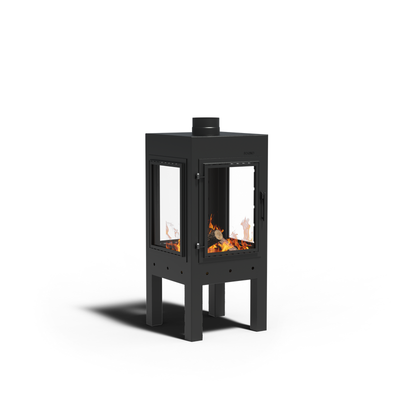 Digna buitenhaard gecoat staal zwart