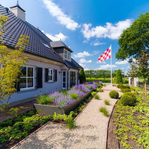 aluminium keerwand smalle bovenrand