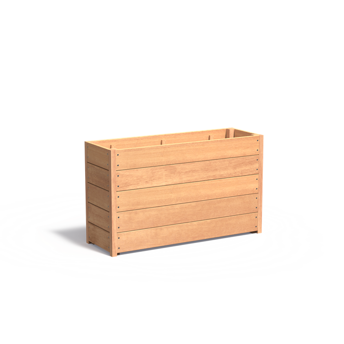 Hartholz Pflanzkübel CARREZ | 120 x 40 x 71,3 cm