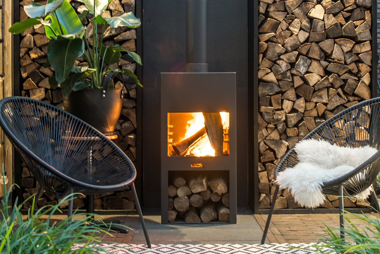 Forno®- Stig buitenhaard zwart 