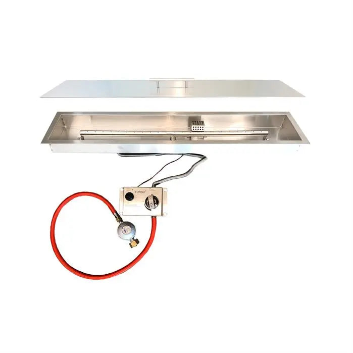 BRANN Einbau-Gasbrenner aus Edelstahl – 805 x 190 x 80 mm