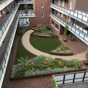 Cortenstaal  keerwand met smalle rand