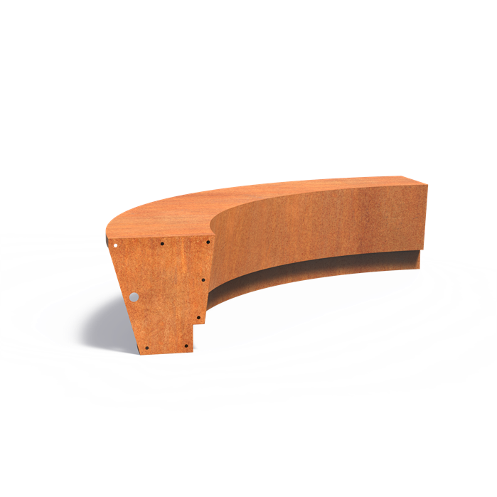 REVERT Cortenstahl Stützwand – Innenbogen | 150 × 150 × 50 cm