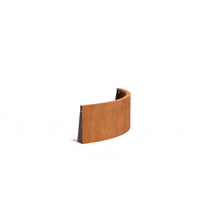 Cortenstahl Stützwand – Außenbogen | 100 x 100 x 40 cm
