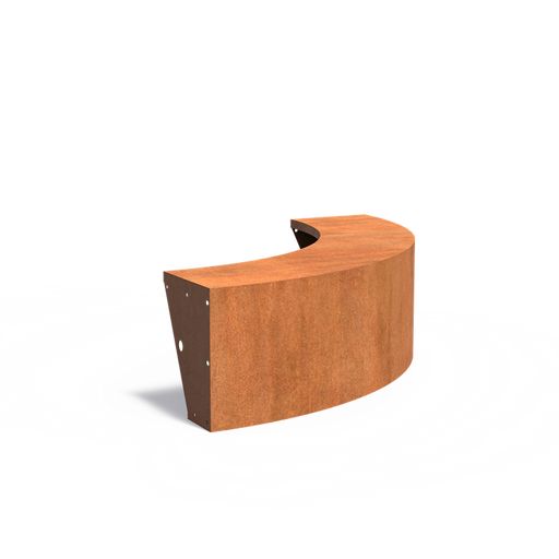 keerwand cortenstaal met brede rand