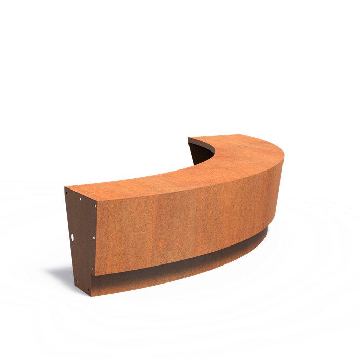 REVERT Cortenstahl Stützwand – Außenbogen | 200 × 200 × 50 cm