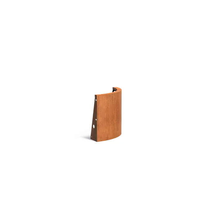 Stützwand - Außenkurve | 50 x 50 x 50 cm | Cortenstahl 