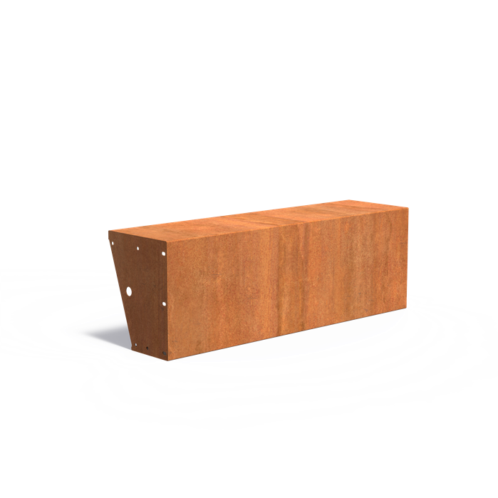 Cortenstaal keerwand breed - 150 x 40 x 50 cm recht