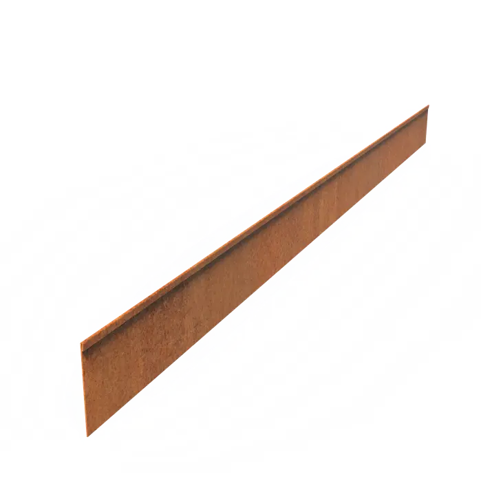 Rasenkante Cortenstahl – Flacher Rand 2300×2x150 mm | Set mit 5 Stück