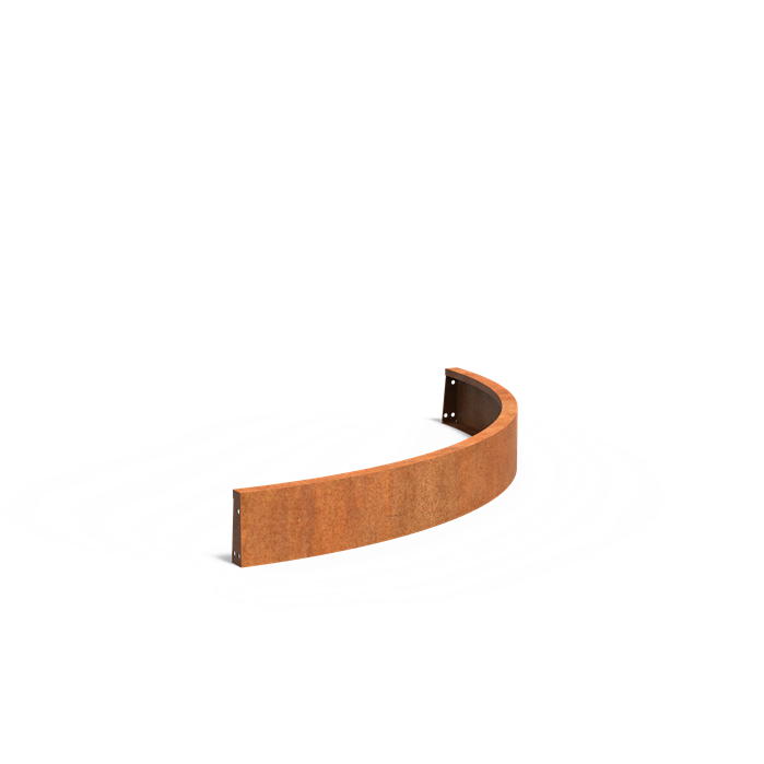 Stützwand aus Cortenstahl – Außenbogen | 150 × 150 × 20 cm
