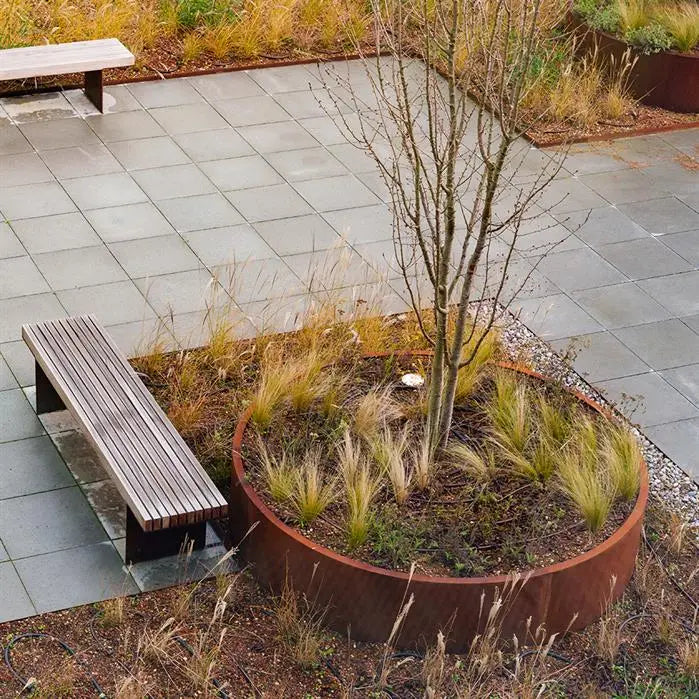 Cortenstaal plantenbak CIRCUM zonder bodem | ø 80 x 60 cm