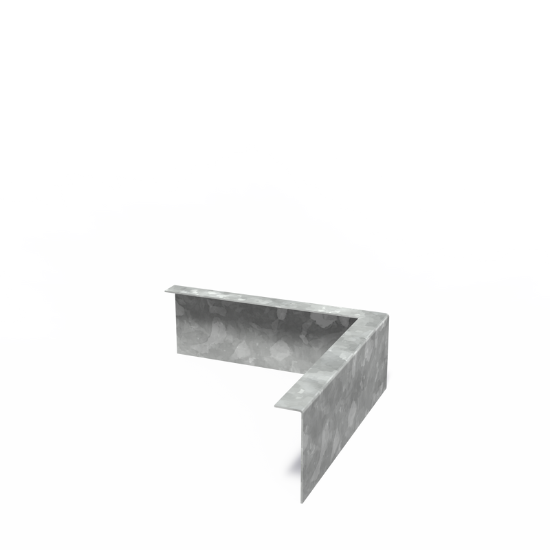 Kantopsluiting verzinkt staal - buitenhoek gezette rand 300 x 2 x 100 mm