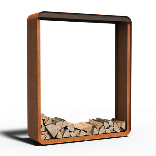 cortenstaal houtopslag Serra 