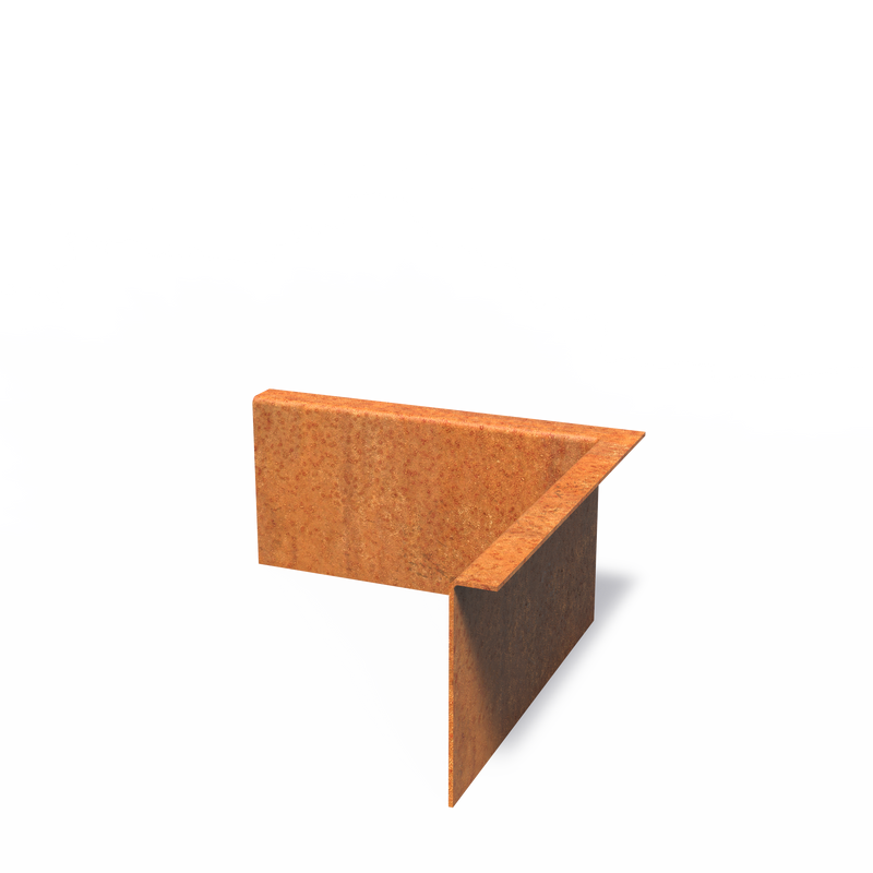 Rasenkante Innenecke Cortenstahl – Gekanteter Rand | 300×150×3 mm