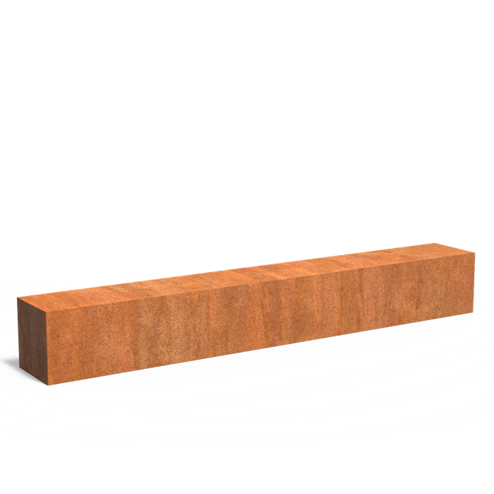 Sockel aus Cortenstahl | 300 x 40 x 40 cm