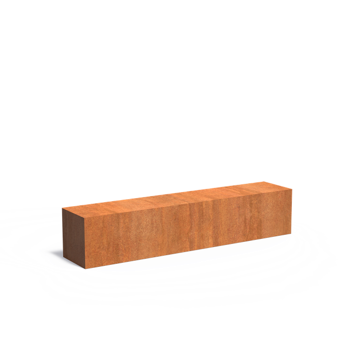 Sockel aus Cortenstahl  |  200 x 40 x 40 cm