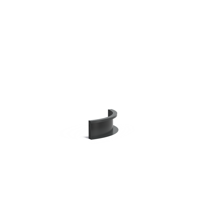 Stützwand - Innenbogen | 50 x 50 x 20 cm | Aluminium