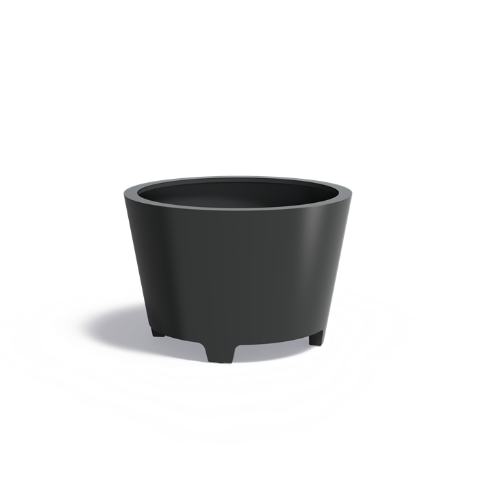 CONIC conische aluminium plantenbak Ø120 x 80 cm met poten