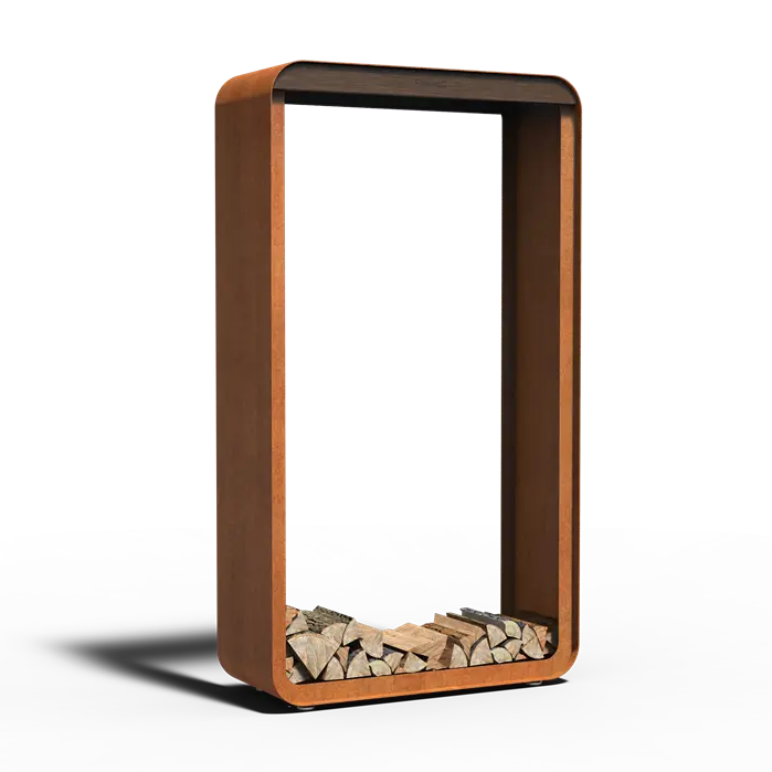 Cortenstaal houtopslag Serra FSWS1