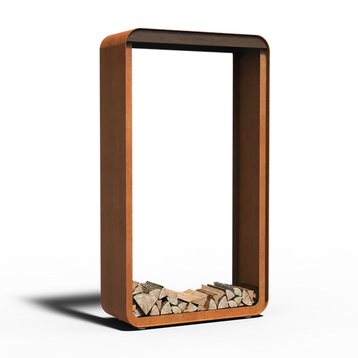 Cortenstaal houtopslag Serra FSWS1