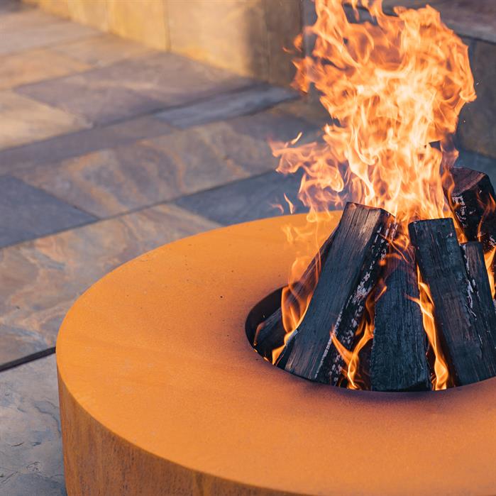 Forno cortenstaal vuurtafel rond 