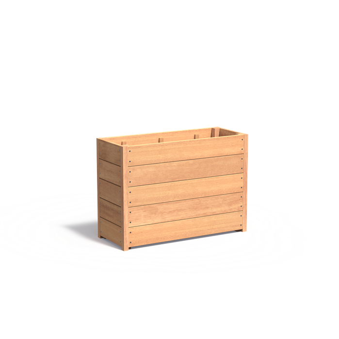 Hartholz Pflanzkübel CARREZ | 100 x 40 x 71,3 cm