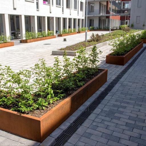 Cortenstaal plantenbak zonder bodem