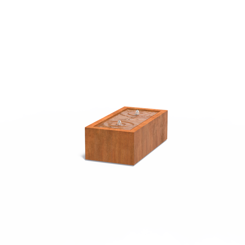 Cortenstalen watertafel 120 x 60 x 40 cm – incl. LED & pomp