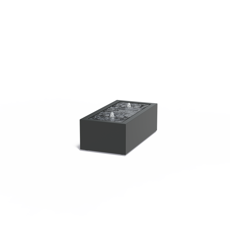 Aluminium watertafel 120 x 60 x 40 cm, incl. LED & pomp