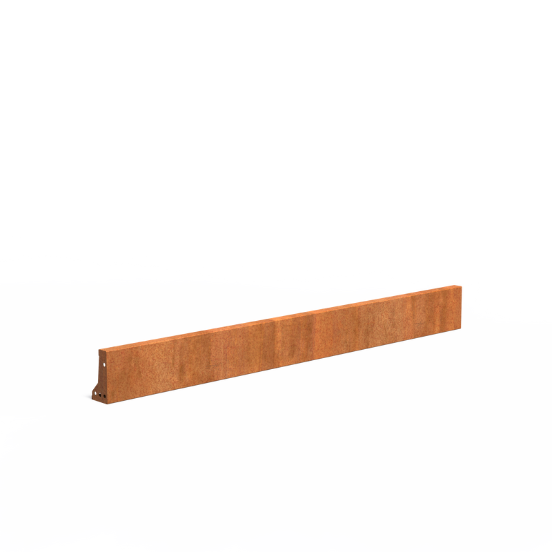 Stützwand aus Cortenstahl - Gerade | 200 × 15 × 30 cm