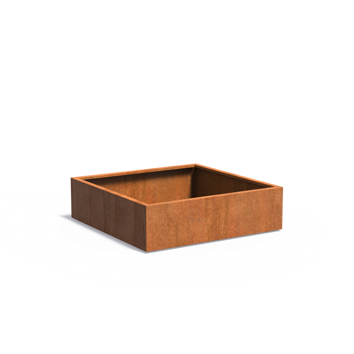 CARREZ 140 x 140 x 40 cm - Cortenstaal plantenbak met bodem