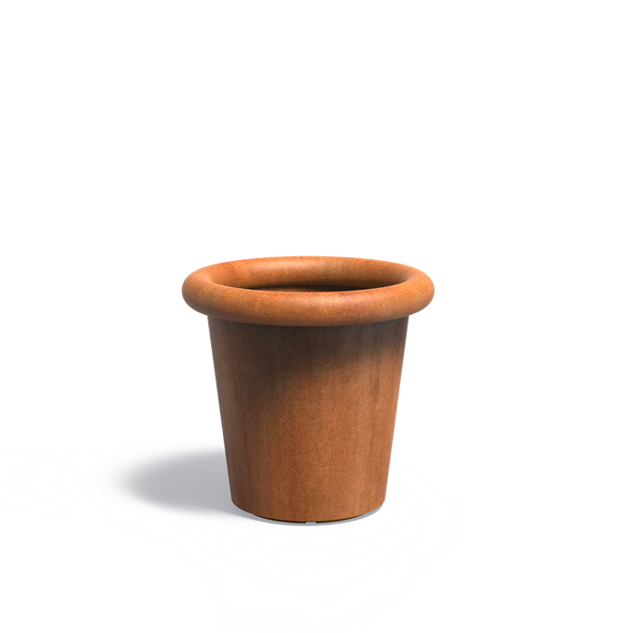 TUBE ø 80 x 75 cm - Luxe cortenstaal plantenbak met bodem