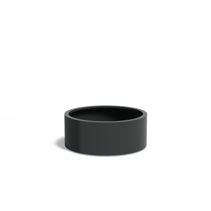 CIRCUM aluminium plantenbak rond ø100x40 cm met wielen