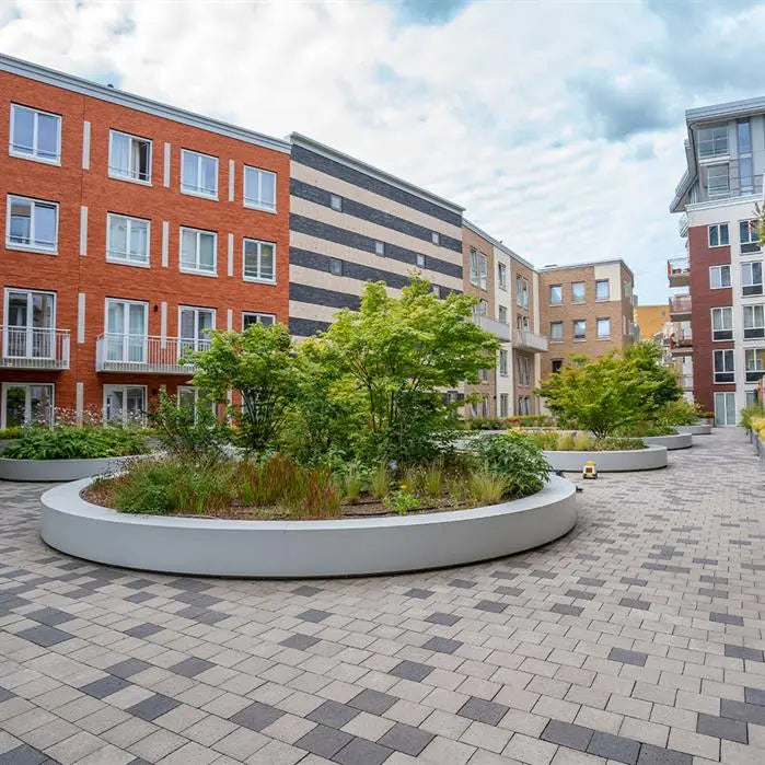 Adezz aluminium keerwand breed rond