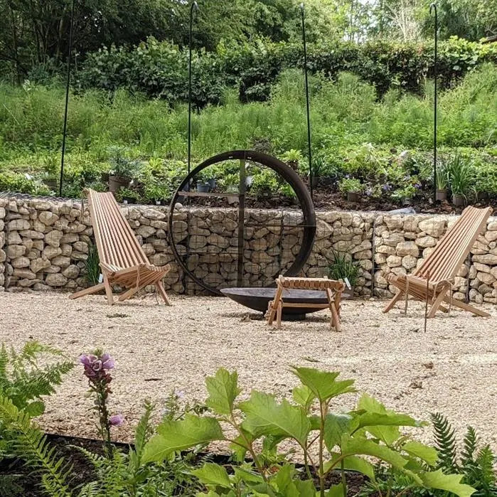 LOGG ronde Holzlager – Cortenstahl | ø 150 x 40 cm