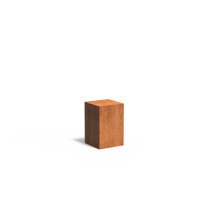 Sockel aus Cortenstahl | 40 x 40 x 60 cm