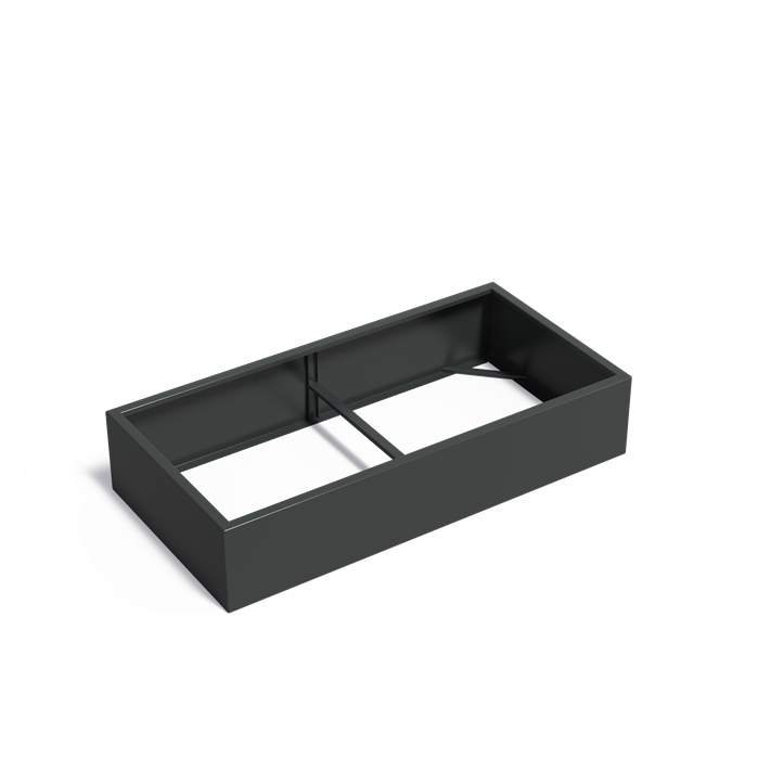 CARREZ rechthoekige aluminium plantenbak 200x100x40 open