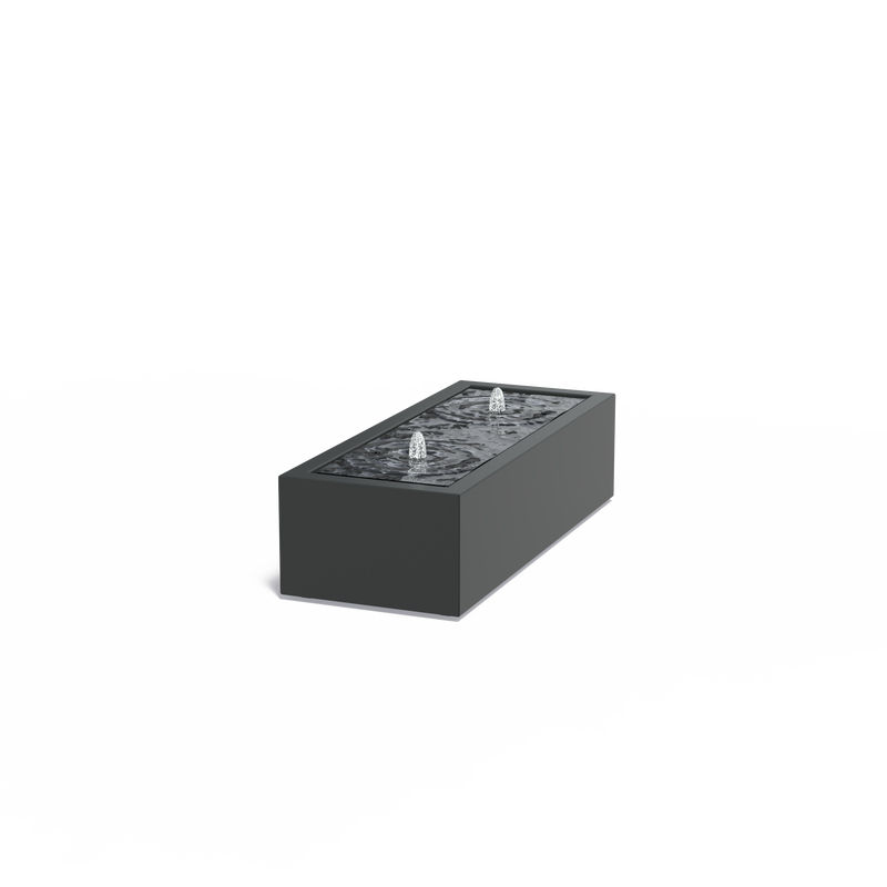 Aluminium watertafel 150 x 60 x 40 cm, incl. LED & pomp