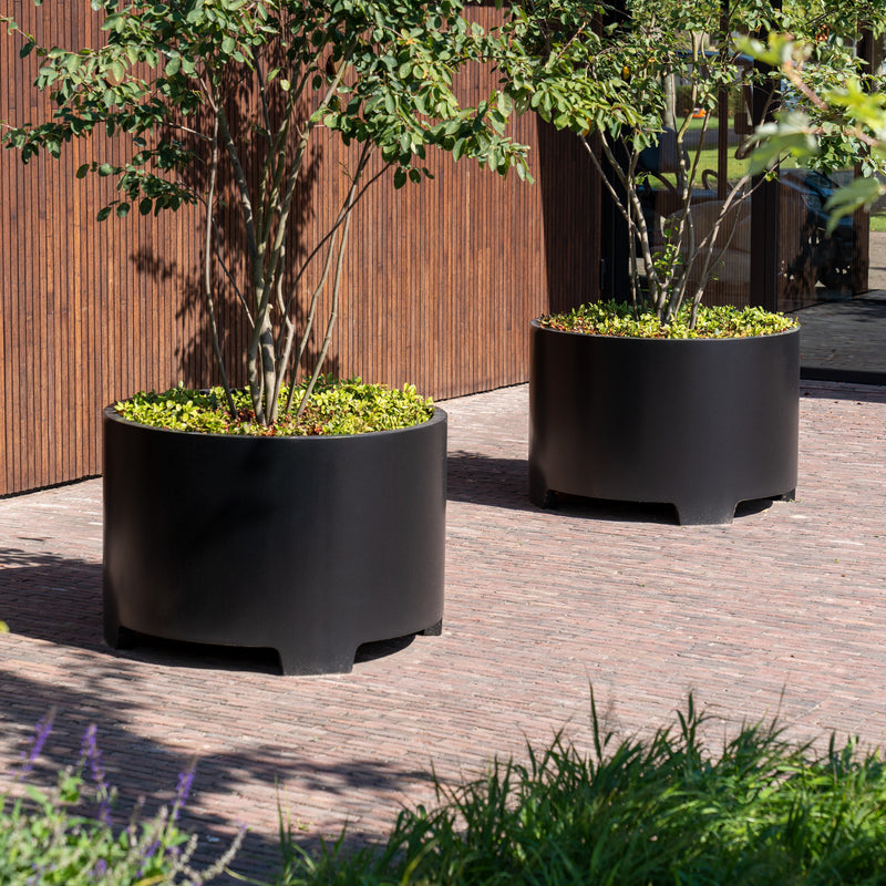 CIRCUM aluminium plantenbak rond ø150x80 cm met poten