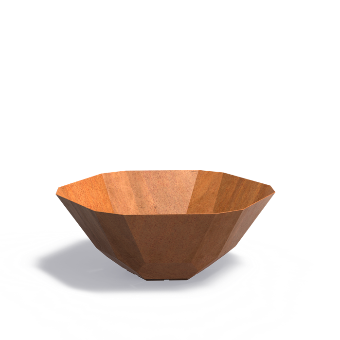 FACET Pflanzkübel aus Cortenstahl | 120 x 50 cm