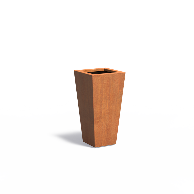 TAP vierkante cortenstalen plantenbak 40 x 40 x 80 cm met bodem