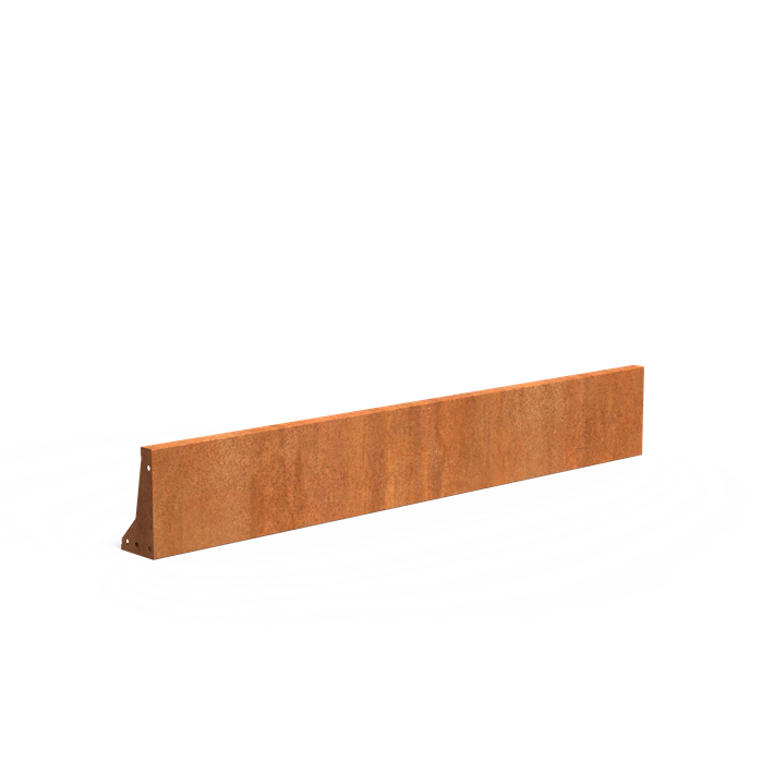 Stützwand aus Cortenstahl - Gerade | 200 × 15 × 30 cm