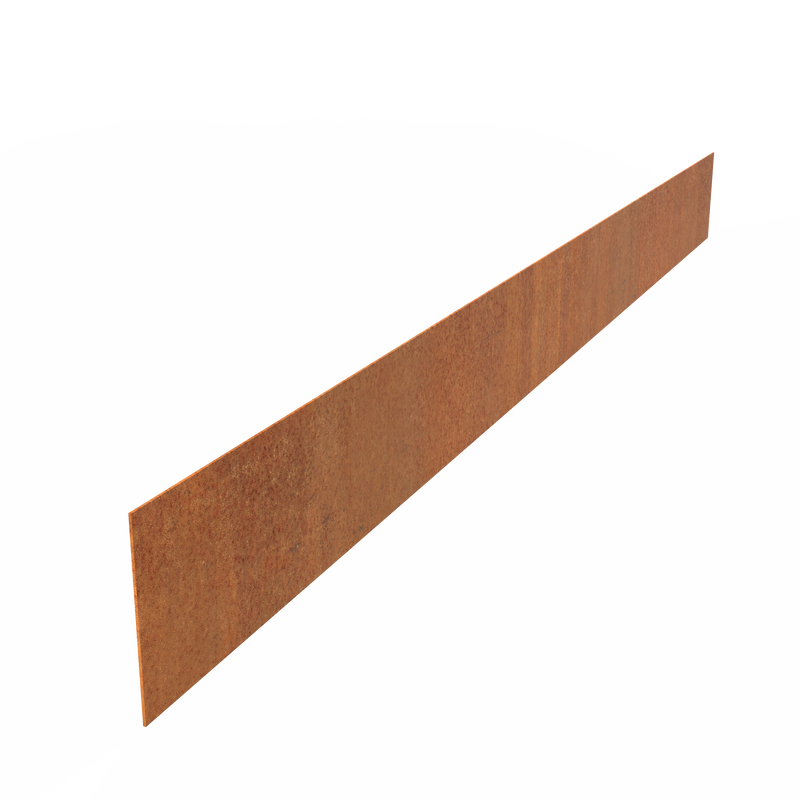 Rasenkante aus Cortenstahl mit gerader Oberkante  | 2300 × 3 × 200 mm (Preis pro Stück)