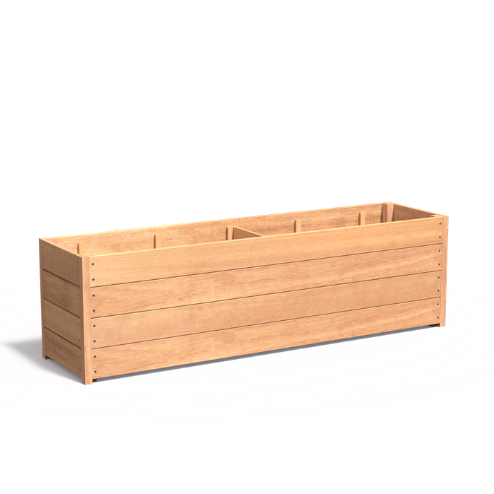 Hartholz Pflanzkübel CARREZ | 200 x 50 x 57,4 cm