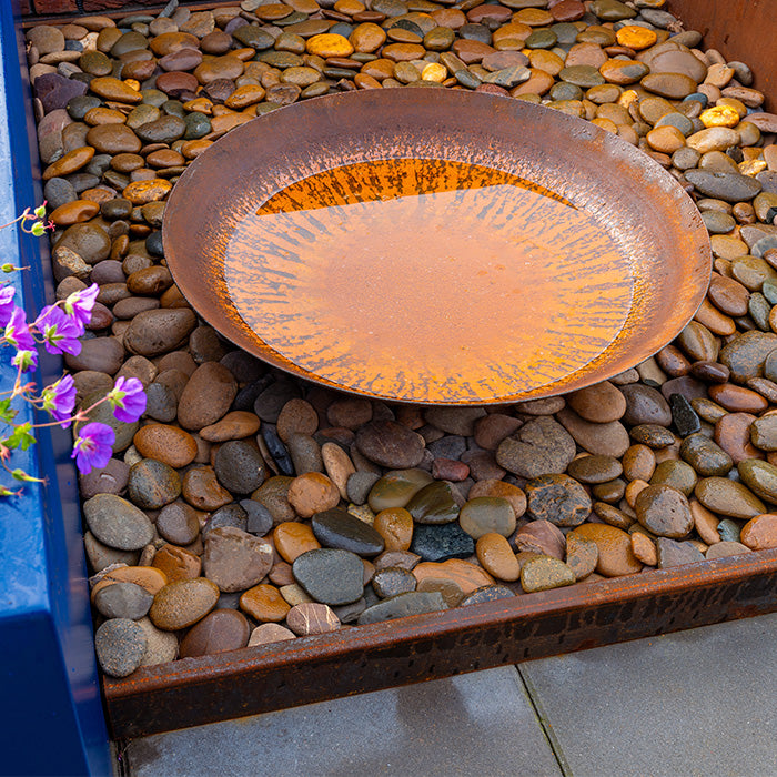 Rasenkante Cortenstahl mit gekantetem Oberrand | 2300 x 3 x 200 mm (Preis pro Stück)